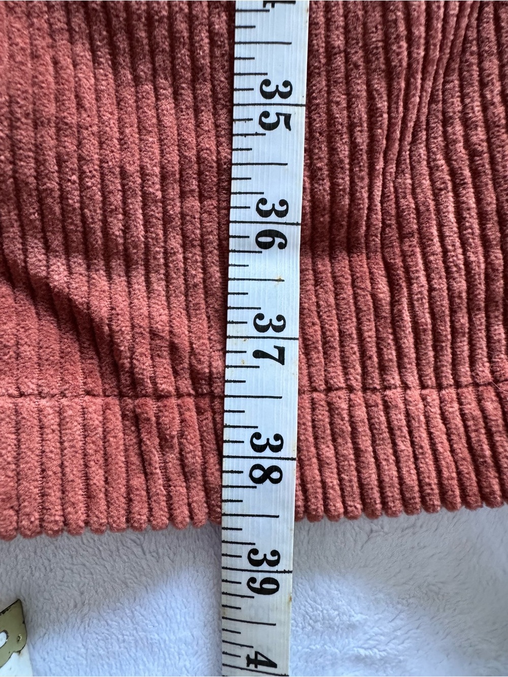 Pact Organic Cotton Whale Corduroy Wide Leg Slant Pocket Pants in Rust Size M - Picture 11 of 12
